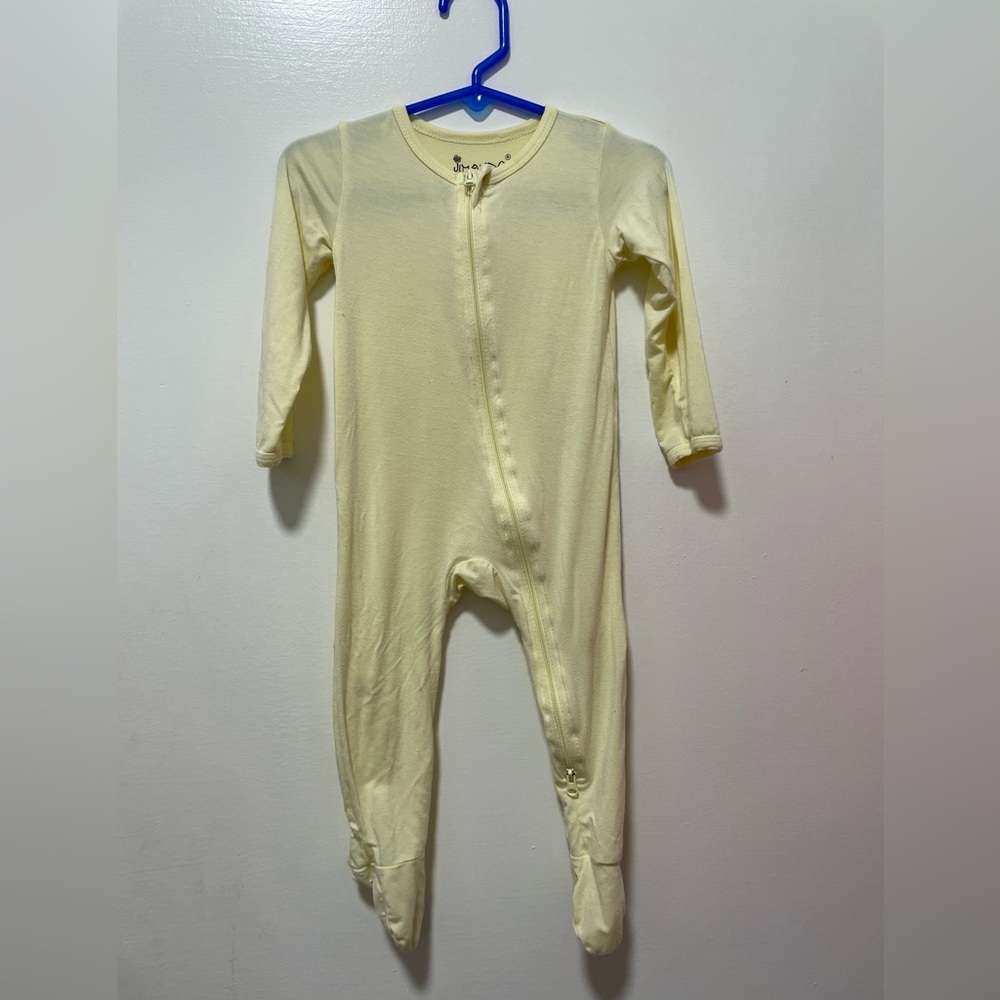 Jimonda bamboo Yellow Kids Footie Pajamas